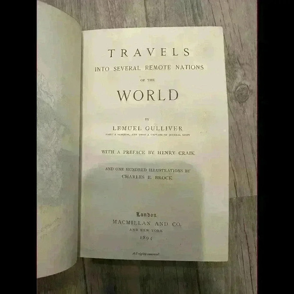 Antique – Gulliver’s Travels by Jonathan Swift 1894 W Preface From Henry Craik - Picture 8 of 8